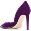 imageFSJ Women Sexy High Heels Slide Pumps Pointed Toe Studded Stiletto Party Evening Dress Shoes Size 415 USPurple Velvet