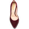 imageFSJ Women Sexy High Heels Slide Pumps Pointed Toe Studded Stiletto Party Evening Dress Shoes Size 415 USWine Red