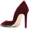 imageFSJ Women Sexy High Heels Slide Pumps Pointed Toe Studded Stiletto Party Evening Dress Shoes Size 415 USWine Red
