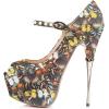 imageFSJ Women Sexy Peep Toe Sky High Heels Platform Pumps Ankle Straps Marry Jane Shoes with Metal Stilettos Size 415 USButterfly