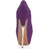 imageFSJ Women Sexy Peep Toe Sky High Heels Platform Pumps Ankle Straps Marry Jane Shoes with Metal Stilettos Size 415 USDark Purple