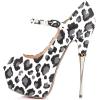 imageFSJ Women Sexy Peep Toe Sky High Heels Platform Pumps Ankle Straps Marry Jane Shoes with Metal Stilettos Size 415 USLeopard2