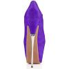 imageFSJ Women Sexy Peep Toe Sky High Heels Platform Pumps Ankle Straps Marry Jane Shoes with Metal Stilettos Size 415 USPurple