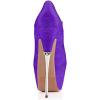 imageFSJ Women Sexy Peep Toe Sky High Heels Platform Pumps Ankle Straps Marry Jane Shoes with Metal Stilettos Size 415 USPurple