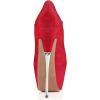 imageFSJ Women Sexy Peep Toe Sky High Heels Platform Pumps Ankle Straps Marry Jane Shoes with Metal Stilettos Size 415 USRed