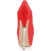 imageFSJ Women Sexy Peep Toe Sky High Heels Platform Pumps Ankle Straps Marry Jane Shoes with Metal Stilettos Size 415 USRed Pu
