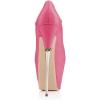imageFSJ Women Sexy Peep Toe Sky High Heels Platform Pumps Ankle Straps Marry Jane Shoes with Metal Stilettos Size 415 USRosy