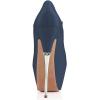 imageFSJ Women Sexy Peep Toe Sky High Heels Platform Pumps Ankle Straps Marry Jane Shoes with Metal Stilettos Size 415 USSteelblue