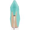 imageFSJ Women Sexy Peep Toe Sky High Heels Platform Pumps Ankle Straps Marry Jane Shoes with Metal Stilettos Size 415 USTurquoise