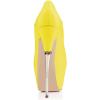 imageFSJ Women Sexy Peep Toe Sky High Heels Platform Pumps Ankle Straps Marry Jane Shoes with Metal Stilettos Size 415 USYellow