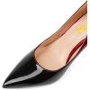 imageFSJ Women Stylish Metallic Gold Chain High Heel Pumps Pointed Toe Slip On Patent Leather Office Lady Party Shoes Size 416 USBlackRed