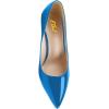 imageFSJ Women Stylish Metallic Gold Chain High Heel Pumps Pointed Toe Slip On Patent Leather Office Lady Party Shoes Size 416 USBlue