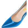 imageFSJ Women Stylish Metallic Gold Chain High Heel Pumps Pointed Toe Slip On Patent Leather Office Lady Party Shoes Size 416 USBlue