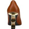imageFSJ Women Stylish Metallic Gold Chain High Heel Pumps Pointed Toe Slip On Patent Leather Office Lady Party Shoes Size 416 USChocolate