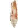imageFSJ Women Stylish Metallic Gold Chain High Heel Pumps Pointed Toe Slip On Patent Leather Office Lady Party Shoes Size 416 USGold