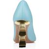 imageFSJ Women Stylish Metallic Gold Chain High Heel Pumps Pointed Toe Slip On Patent Leather Office Lady Party Shoes Size 416 USLight Blue