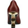 imageFSJ Women Stylish Metallic Gold Chain High Heel Pumps Pointed Toe Slip On Patent Leather Office Lady Party Shoes Size 416 USNutbrown