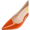 imageFSJ Women Stylish Metallic Gold Chain High Heel Pumps Pointed Toe Slip On Patent Leather Office Lady Party Shoes Size 416 USOrange