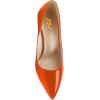 imageFSJ Women Stylish Metallic Gold Chain High Heel Pumps Pointed Toe Slip On Patent Leather Office Lady Party Shoes Size 416 USOrange