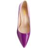 imageFSJ Women Stylish Metallic Gold Chain High Heel Pumps Pointed Toe Slip On Patent Leather Office Lady Party Shoes Size 416 USPurple Gradient