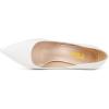 imageFSJ Women Stylish Metallic Gold Chain High Heel Pumps Pointed Toe Slip On Patent Leather Office Lady Party Shoes Size 416 USWhite