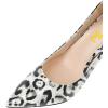 imageFSJ Women Stylish Metallic Gold Chain High Heel Pumps Pointed Toe Slip On Patent Leather Office Lady Party Shoes Size 416 USWhite Leopard Print