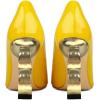 imageFSJ Women Stylish Metallic Gold Chain High Heel Pumps Pointed Toe Slip On Patent Leather Office Lady Party Shoes Size 416 USYellow