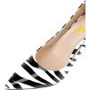 imageFSJ Women Stylish Metallic Gold Chain High Heel Pumps Pointed Toe Slip On Patent Leather Office Lady Party Shoes Size 416 USZebra