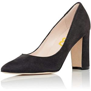 imageFSJ Women Classic Chunky High Heel Closed Round Almond Toe Slip On Formal Office Pumps Size 415 USBlackalmond Toe