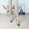 imageFSJ Women Classy Pointed Toe Stiletto High Heel Pumps Slip On Chain Buckle Party Dress Shoes Size 415 USGreen