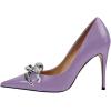 imageFSJ Women Classy Pointed Toe Stiletto High Heel Pumps Slip On Chain Buckle Party Dress Shoes Size 415 USOrchid