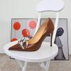 imageFSJ Women Classy Pointed Toe Stiletto High Heel Pumps Slip On Chain Buckle Party Dress Shoes Size 415 USSienna