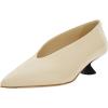 imageFSJ Women Fashion Pointed Toe V Cut Low Kitten Heel Slip On Pumps Soft Leather Ladies Daily Comfort Basic Dress Shoes Size 415 USApricot