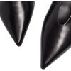 imageFSJ Women Fashion Pointed Toe V Cut Low Kitten Heel Slip On Pumps Soft Leather Ladies Daily Comfort Basic Dress Shoes Size 415 USBlack