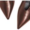 imageFSJ Women Fashion Pointed Toe V Cut Low Kitten Heel Slip On Pumps Soft Leather Ladies Daily Comfort Basic Dress Shoes Size 415 USBrown
