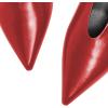 imageFSJ Women Fashion Pointed Toe V Cut Low Kitten Heel Slip On Pumps Soft Leather Ladies Daily Comfort Basic Dress Shoes Size 415 USRed