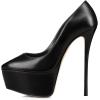 imageFSJ Women Platform High Heel Pumps Stiletto Almond Toe Slip On Closed Toe Wedding Evening Party Prom Dress Shoes Size 415 USBlack