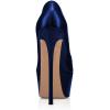 imageFSJ Women Platform High Heel Pumps Stiletto Almond Toe Slip On Closed Toe Wedding Evening Party Prom Dress Shoes Size 415 USDark Blue