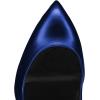 imageFSJ Women Platform High Heel Pumps Stiletto Almond Toe Slip On Closed Toe Wedding Evening Party Prom Dress Shoes Size 415 USDark Blue