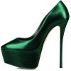 imageFSJ Women Platform High Heel Pumps Stiletto Almond Toe Slip On Closed Toe Wedding Evening Party Prom Dress Shoes Size 415 USDark Green