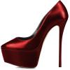 imageFSJ Women Platform High Heel Pumps Stiletto Almond Toe Slip On Closed Toe Wedding Evening Party Prom Dress Shoes Size 415 USDark Red