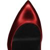 imageFSJ Women Platform High Heel Pumps Stiletto Almond Toe Slip On Closed Toe Wedding Evening Party Prom Dress Shoes Size 415 USDark Red