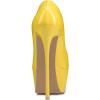 imageFSJ Women Platform High Heel Pumps Stiletto Almond Toe Slip On Closed Toe Wedding Evening Party Prom Dress Shoes Size 415 USYellow