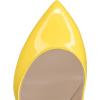 imageFSJ Women Platform High Heel Pumps Stiletto Almond Toe Slip On Closed Toe Wedding Evening Party Prom Dress Shoes Size 415 USYellow