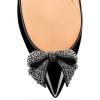 imageFSJ Women Pointed Toe Crystal Pump Rhinestone Bow Block Low Heel Slip On Comfy Date Party Dance Shoes Size 415 USBlack2