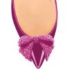 imageFSJ Women Pointed Toe Crystal Pump Rhinestone Bow Block Low Heel Slip On Comfy Date Party Dance Shoes Size 415 USViolet Red