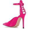 imageFSJ Women Pointed Toe High Heel Ankle Strap DOrsay Prom Pumps Cutout Evening Dress Shoes Size 415 USFuchsia