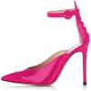 imageFSJ Women Pointed Toe High Heel Ankle Strap DOrsay Prom Pumps Cutout Evening Dress Shoes Size 415 USFuchsia