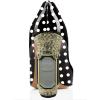 imageFSJ Women Printing Pump Chunky High Crystal Heels Pump Colorful Closed Pointed Toe Bridal Party Dress Shoe Size 415 USBlack Polka Dot