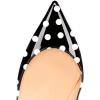 imageFSJ Women Printing Pump Chunky High Crystal Heels Pump Colorful Closed Pointed Toe Bridal Party Dress Shoe Size 415 USBlack Polka Dot